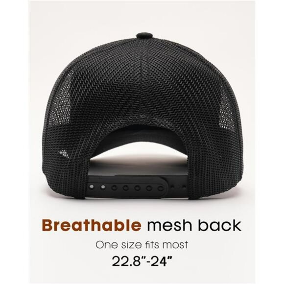 Mens Trucker Hat Mesh Back Baseball Cap Adjustable Snapback Outdoor Hat - Picture 3 of 8